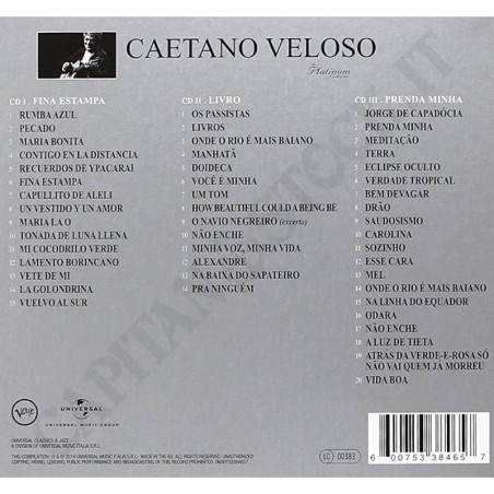 Acquista Caetano Veloso Platinum Collection 3 CD a soli 14,59 € su Capitanstock 