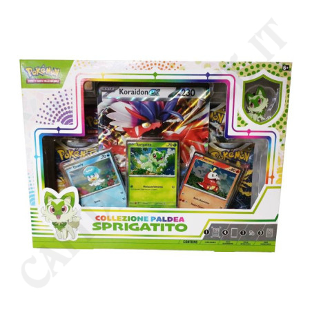 Acquista Pokémon Scatola Collezione Paldea Sprigatito - Koraidon EX Ps 230 a soli 32,99 € su Capitanstock 