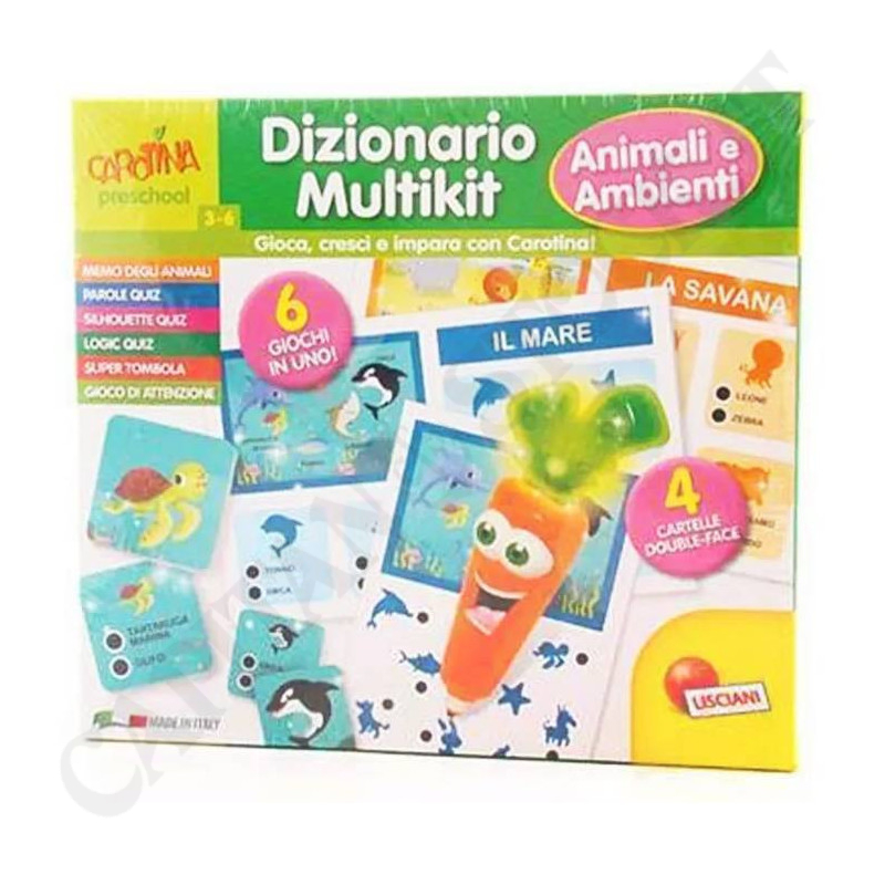 Lisciani Giochi - Carrot Talking Pen Dictionary Multikit Animals and Environments Ruined Packaging Dictionary