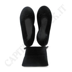 Buy Foldable black ballet flats with handbag at only €3.90 on Capitanstock