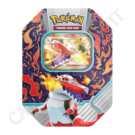Acquista Pokémon Tin Da Collezione Compagni D'Avventura Di Paldea Skeledirge Ex Ps 340 a soli 24,99 € su Capitanstock 