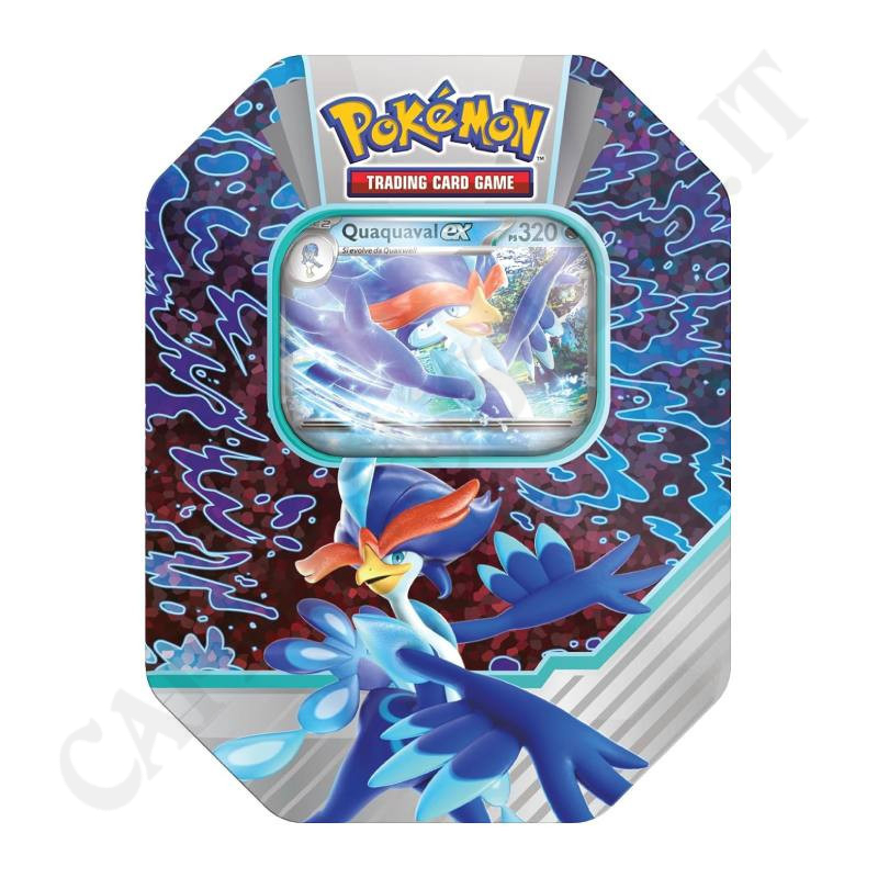 Pokémon Tin Da Collezione Compagni D'Avventura Di Paldea Quaquaval Ex Ps 320 Pokémon Tin Da Collezione Compagni D'Avventura Di Paldea Quaquaval Ex Ps 320