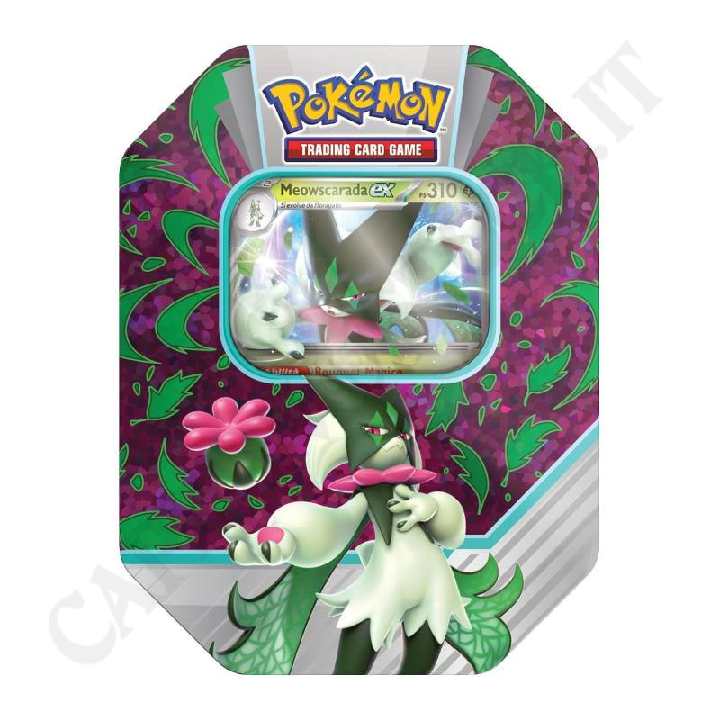 Pokémon Tin Da Collezione Compagni D'Avventura Di Paldea Meowscarada Ex Ps 310 - Lievi Imperfezioni