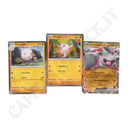 Buy Pokémon Annihilape Ex Collection Pack - Holographic Cards Mankey - Primeape - Annihilape Ex + Code Card at only €2.49 on Capitanstock Buy Pokémon Annihilape Ex Collection Pack - Holographic Cards Mankey - Primeape - Annihilape Ex + Code Card at only €2.49 on Capitanstock