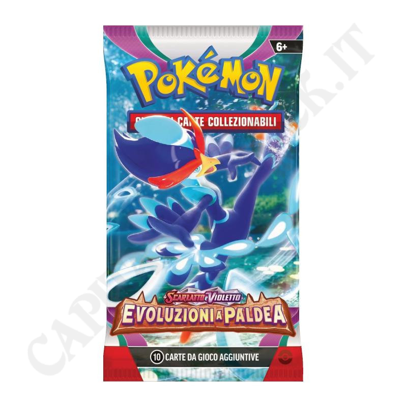 Acquista Pokémon Scarlatto e Violetto Evoluzione a Paldea - Bustina 10 Carte Aggiuntive IT a soli 4,99 € su Capitanstock 