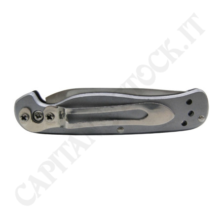 Acquista Coltello da Collezione con Manico in Metallo + Gancio per Tasca a soli 4,90 € su Capitanstock 