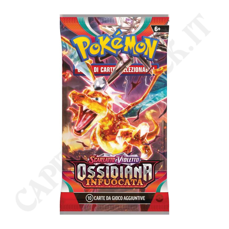 Buy Pokémon Scarlet and Violet Fiery Obsidian Packs 10 Additional Cards IT at only €5.19 on Capitanstock