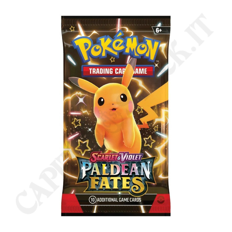 Acquista Pokémon Scarlatto e Violetto Destino di Paldea Bustina 10 Carte Aggiuntive (IT) a soli 8,69 € su Capitanstock 