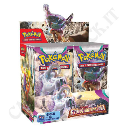 Acquista Pokémon Scarlatto e Violetto Evoluzione a Paldea Box Completo 36 Bustine Lieve Imperfezione (IT) a soli 134,00 € su Capitanstock  Acquista Pokémon Scarlatto e Violetto Evoluzione a Paldea Box Completo 36 Bustine Lieve Imperfezione (IT) a soli 134,00 € su Capitanstock