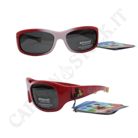 Acquista Disney Occhiali da Sole Polaroid Topolino Rossi con Sfumature Bianche a soli 6,90 € su Capitanstock 