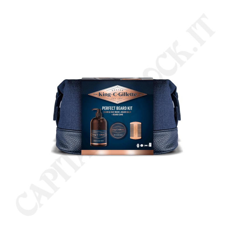 King C Gillette Pochette - Perfect Beard Set Kit for Men