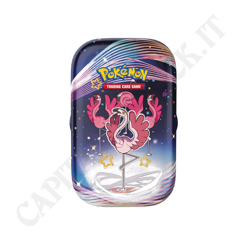 Pokémon Mini tin Scarlet & Violet Destiny Of Paldea Flamingo IT - Small Imperfections