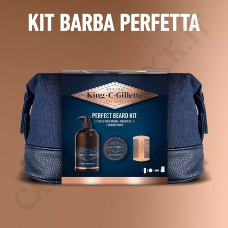 Buy King C Gillette Pochette - Perfect Beard Set Kit for Men at only €16.89 on Capitanstock