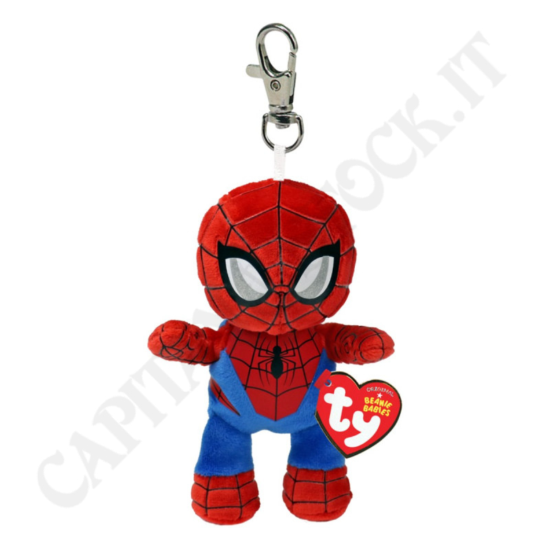Marvel Beanie Neabies TY Uomo Ragno Portachiavi in Peluche