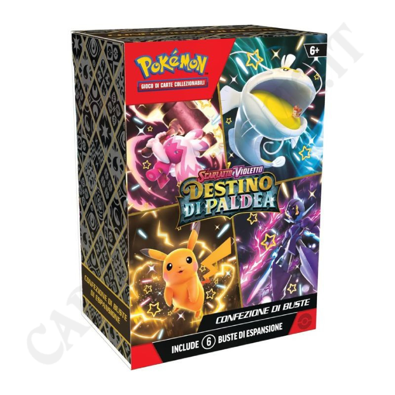 Pokémon Scarlatto & Violetto - Destino di Paldea Bundle Scatola 6 Buste 10 Carte - IT Lievi Imperfezioni
