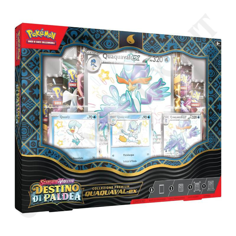 Pokémon Collezione premium Quaquaval-ex Scarlatto e Violetto Destino di Paldea IT Lievi Imperfezioni
