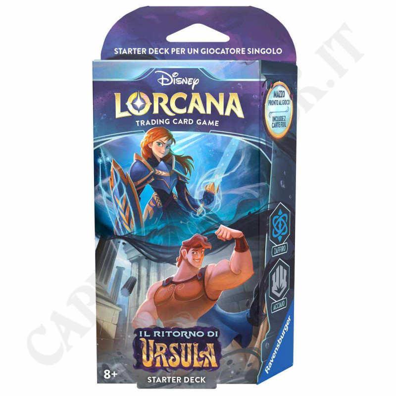 Disney Lorcana Deck Il Ritorno di Ursula Zaffiro e Acciaio IT