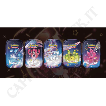 Acquista Pokémon Set Completo 5 Mini Tin Scarlatto & Violetto Destino Di Paldea IT (Scontato) a soli 78,90 € su Capitanstock 