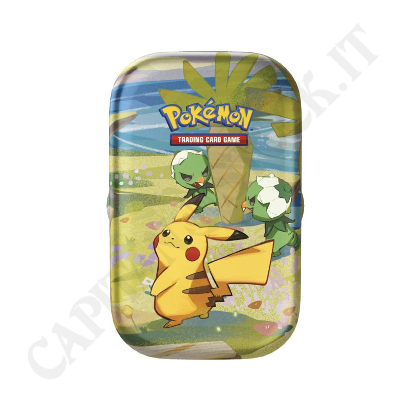 Mini Tin da Collezione Amici di Paldea Pikachu e Capsakid Lievi Imperfezioni