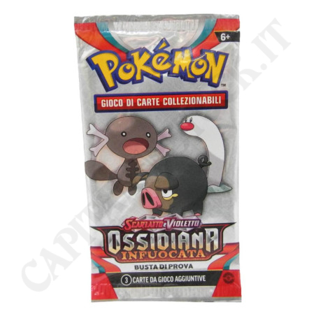 Acquista Pokémon Scarlatto e Violetto Ossidiana Infuocata Bustina di Prova 3 Carte IT a soli 2,90 € su Capitanstock 