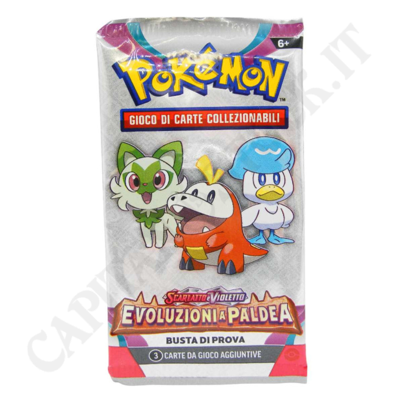 Pokémon Scarlatto e Violetto Evoluzione a Paldea Bustina di Prova 3 Carte IT