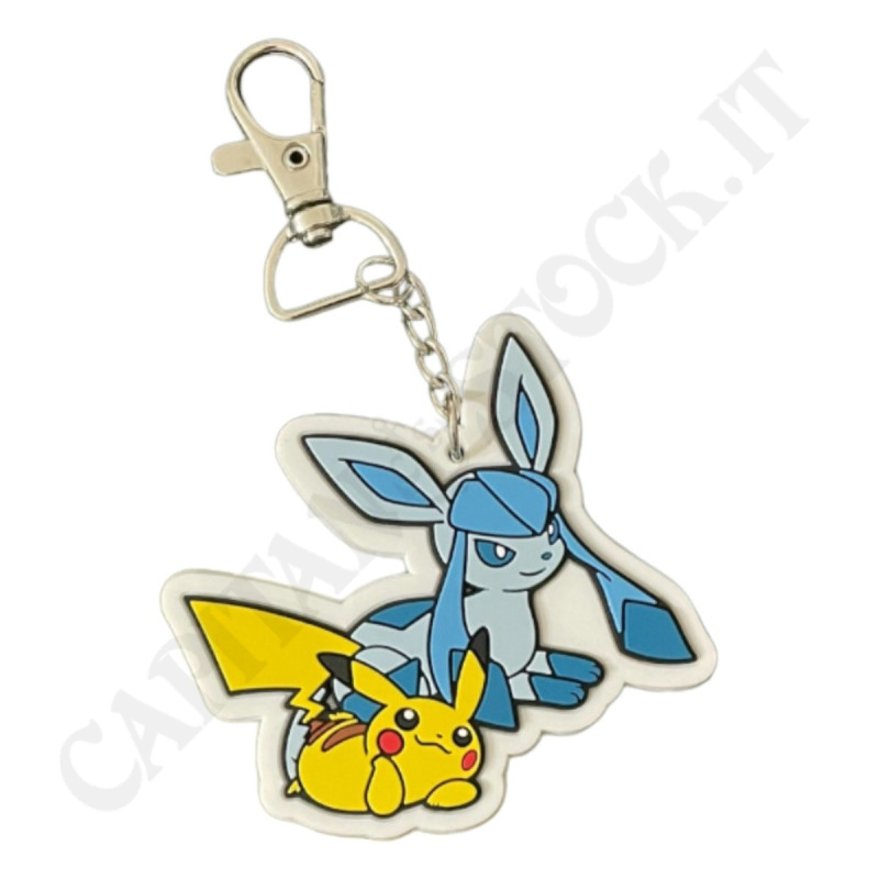 Pokémon Ciondolo Portachiavi Pikachu e Glaceon in Gomma Termoplastica