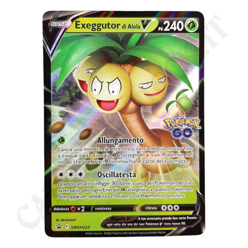 Pokémon Card Alolan Exeggutor V PS240 F SWSH225 IT PROMO - MINT - IT Giant Card Pokémon Card Alolan Exeggutor V PS240 F SWSH225 IT PROMO - MINT - IT Giant Card