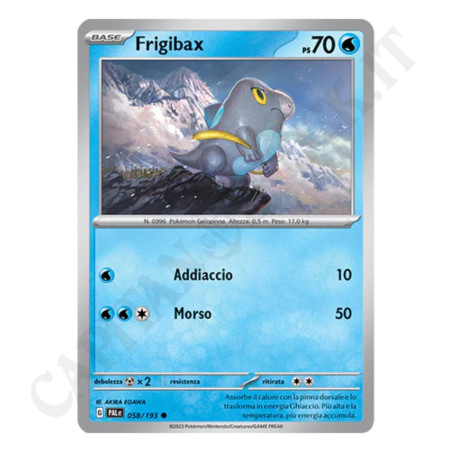 Buy Pokémon Card Frigibax PS70 G PAL 058/193 IT Common - MINT - IT In Original Flowpack Bag IT at only €0.25 on Capitanstock