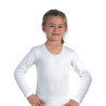 Rossoporpora Maglia Interna Bimba a Manica Lunga Paricollo in Cotone Bianco