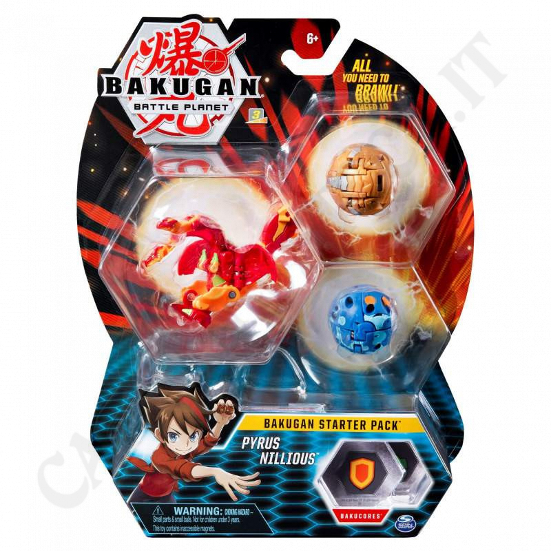 Bakugan Starter Pack Pyrus Nillious  6+ - Lievi Imperfezioni
