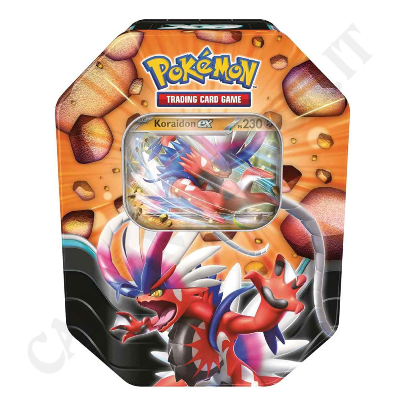 Pokémon Tin Sovereign Legends Koraidon EX Hp 230 IT Pokémon Tin Sovereign Legends Koraidon EX Hp 230 IT