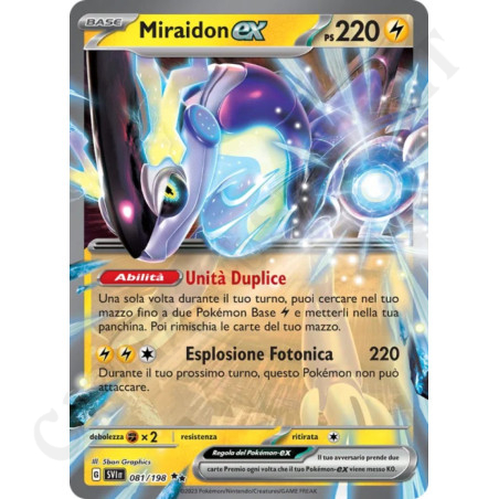 Acquista Pokémon Tin Leggende Di Paldea Miraidon EX PS 220 IT - Tin Box con Solo Carta Rara a soli 6,99 € su Capitanstock 