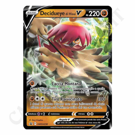 Buy Pokémon Tin Box Hisui's Decidueye V PS 220 - Tin Box with Rare Card only - Second Chioce at only €0.00 on Capitanstock