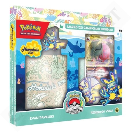 Acquista Pokémon Mazzo dei Campionati Mondiali 2024 Evan Pavelski Regidrago Vstar a soli 19,90 € su Capitanstock 
