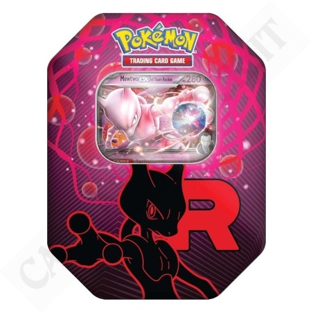 Acquista Pokémon Tin da Collezione Team Rocket Mewtwo-Ex Ps 280 IT a soli 23,99 € su Capitanstock 