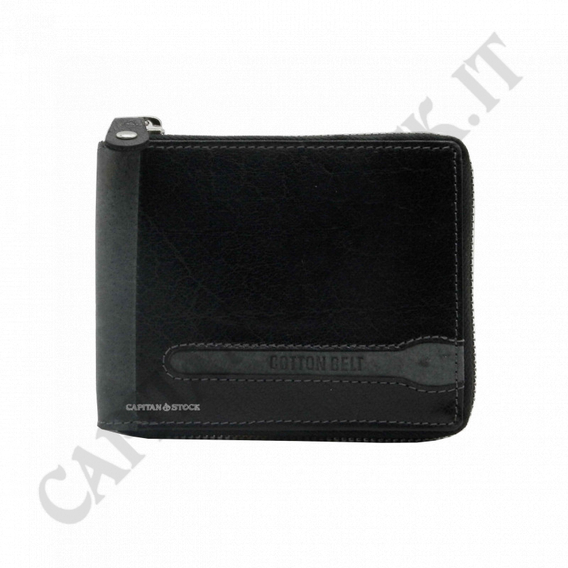 Cotton Belt - Black Genuine Leather Man Wallet