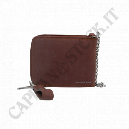 Acquista Enrico Coveri - Porta Fogli Uomo Vera Pelle Con Catena per Aggancio Passante Orzo a soli 16,90 € su Capitanstock 