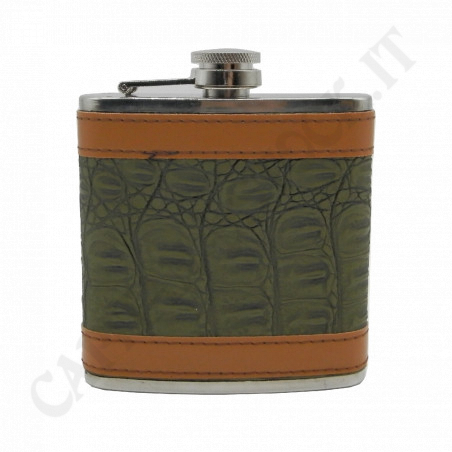 Buy Flask - Stainless Steel 6 OZ - Upholstered in Leather at only €6.49 on Capitanstock