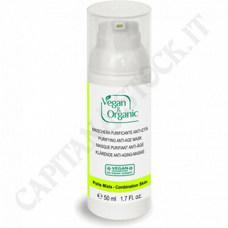 Acquista Vegan & Organic - Maschera Purificante Anti Età Pelle Mista 50 ml a soli 11,90 € su Capitanstock  Acquista Vegan & Organic - Maschera Purificante Anti Età Pelle Mista 50 ml a soli 11,90 € su Capitanstock