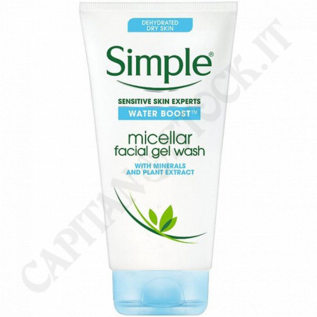 Acquista Simple - Water Boost - Gel Detergente Micellare 150 ML a soli 4,49 € su Capitanstock 