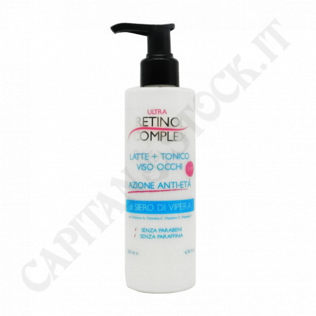 Acquista Ultra Retinol Complex - Latte Tonico Viso/Occhi Anti Età - Siero di Vipera a soli 3,99 € su Capitanstock  Acquista Ultra Retinol Complex - Latte Tonico Viso/Occhi Anti Età - Siero di Vipera a soli 3,99 € su Capitanstock